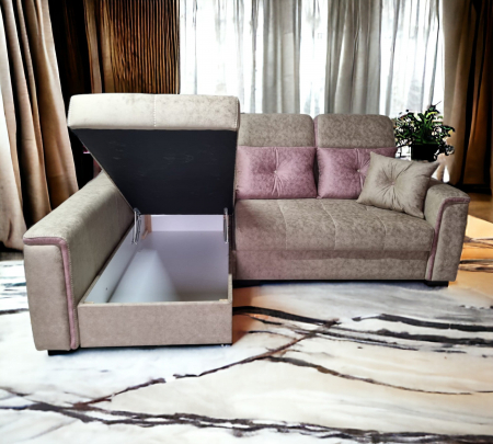 Coltar extensibil Paris Tip 1 Lux, 2 locuri, cu lada depozitare, 2480 x 1680 cu tetiera ridicata/1780 cu tetiera intinsa, de stanga [9]