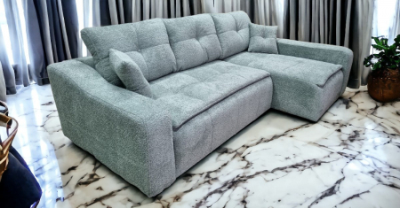 Coltar extensibil Roma Tip 1, Verde Mint, cu lada depozitare, 2570 x 1660 [3]