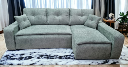 Coltar extensibil Roma Tip 1, Verde Mint, cu lada depozitare, 2570 x 1660 [2]