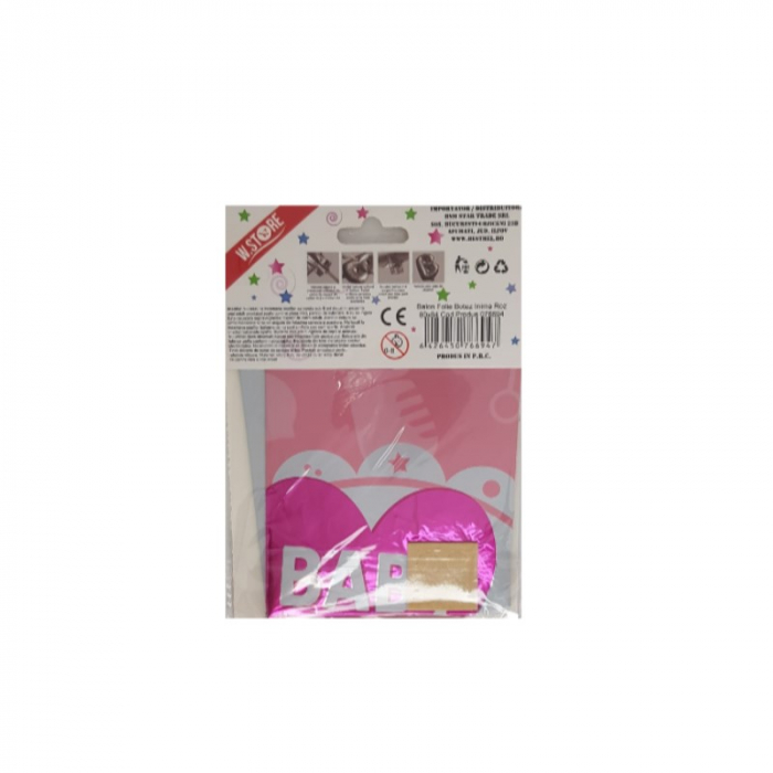 Balon folie botez inima Baby girl, 80x84 cm [3]