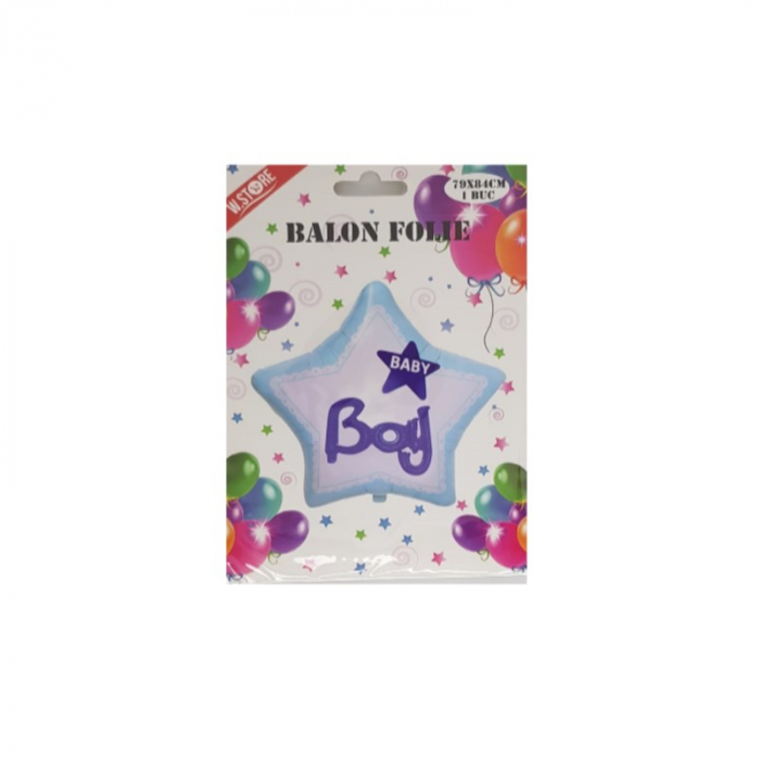 Balon folie botez stea Baby boy, 79x84 cm [3]