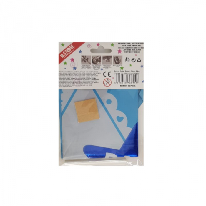 Balon folie botez stea Baby boy, 79x84 cm [2]
