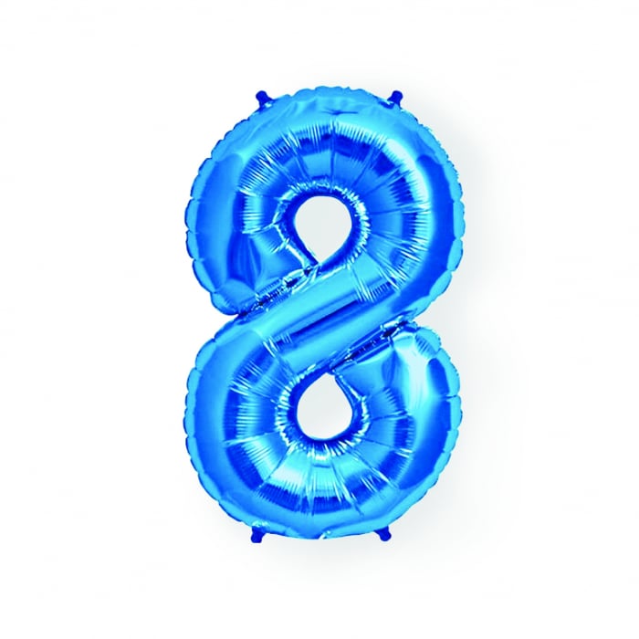Balon folie cifra 8 albastru, 101 cm [1]
