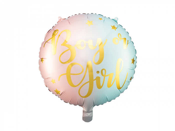Balon Folie Gender Reveal Boy or Girl, Multicolor, 35 cm [1]