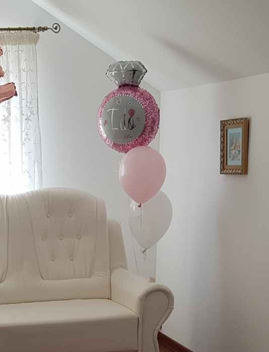 Balon folie inel roz 47x73 cm [2]