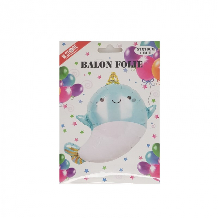 Balon folie narval bleu, 57x70 cm [3]