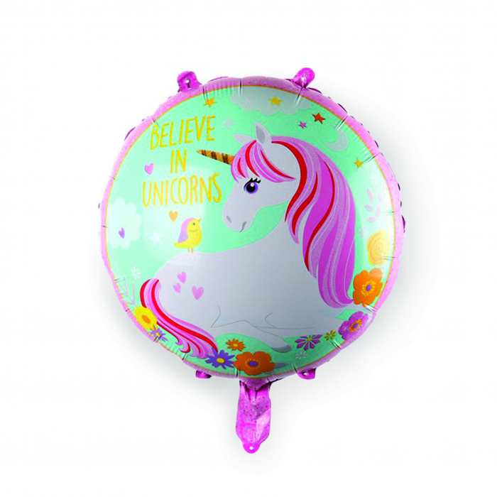Balon folie rotund Believe in unicorns, 45 cm [2]
