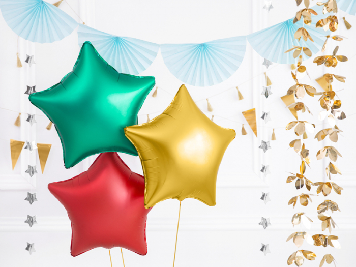 Balon folie stea, auriu, aspect satinat, 48 cm [2]