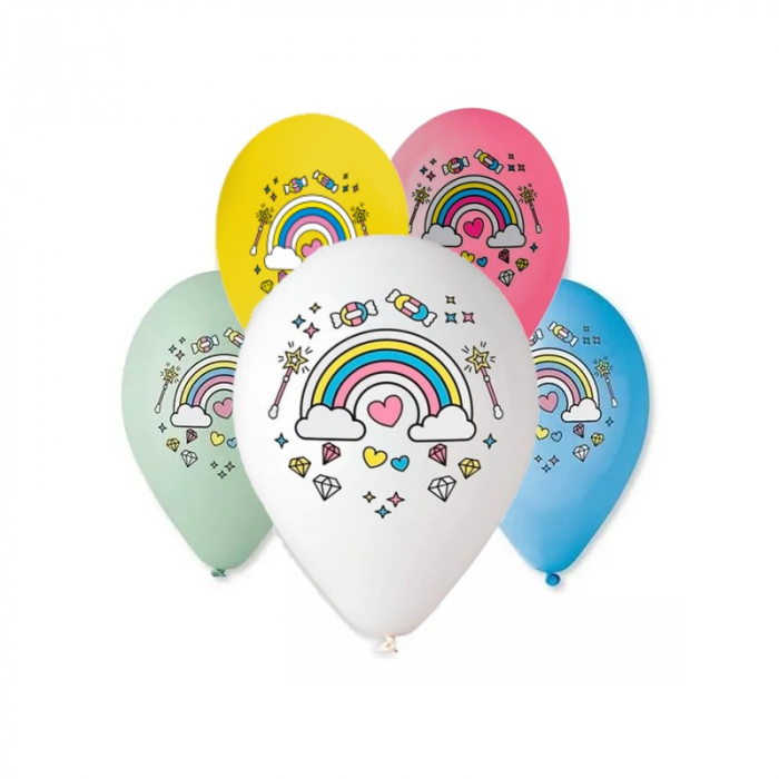 Balon latex imprimat "Rainbow&Candies", multicolor [1]