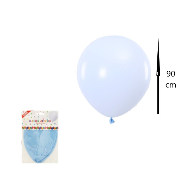Balon latex jumbo, 90 cm, bleu [2]