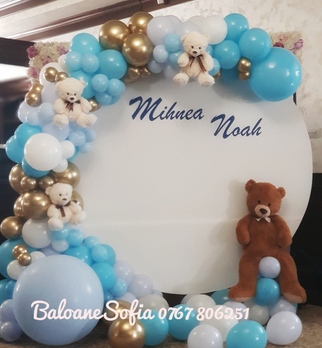 Balon latex macaron Bleu pastel, 12 inch [2]