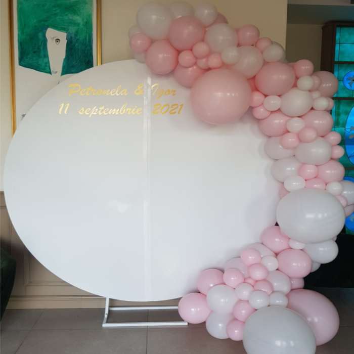 Balon latex roz macaron, 12 inch [2]