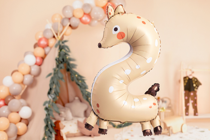 Balon, PartyDeco, Cifra 2, 102cm [3]