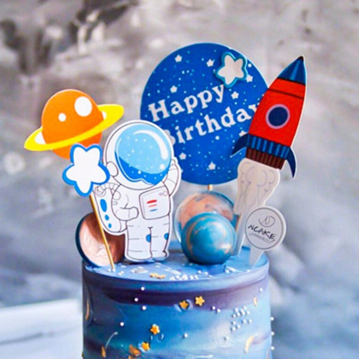 Decoratiune pentru tort, astronaut, 5 bucati [3]