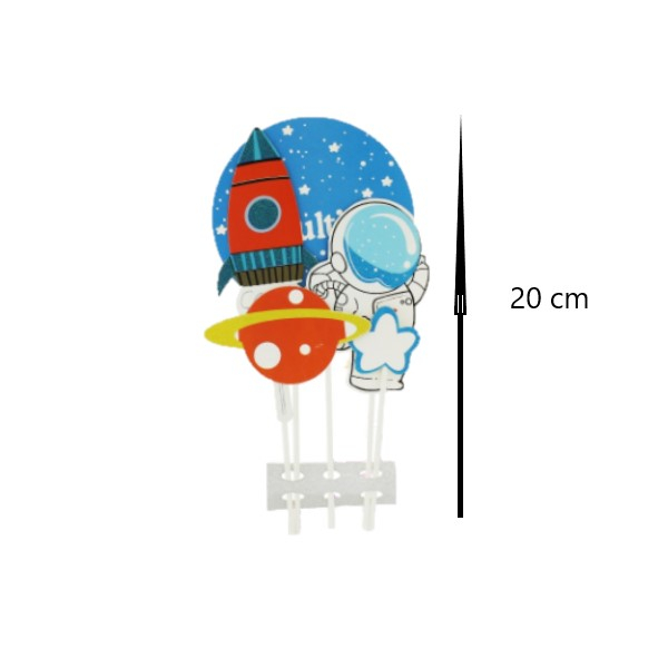 Decoratiune pentru tort, astronaut, 5 bucati [2]