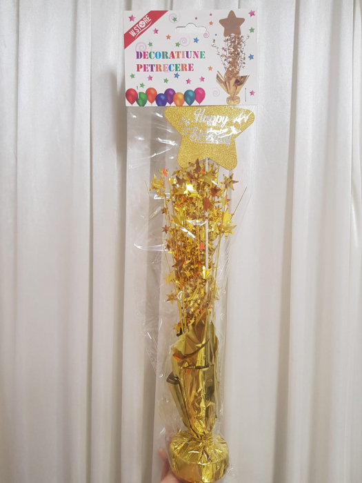 Decoratiune petrecere pentru masa, auriu, 40 cm [2]