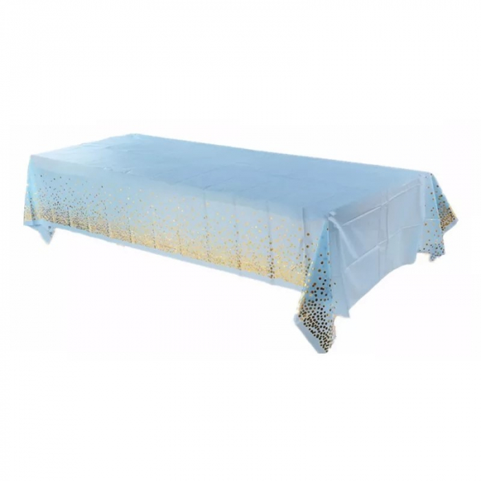 Fata de masa 137 x 183 cm, bleu cu auriu [2]