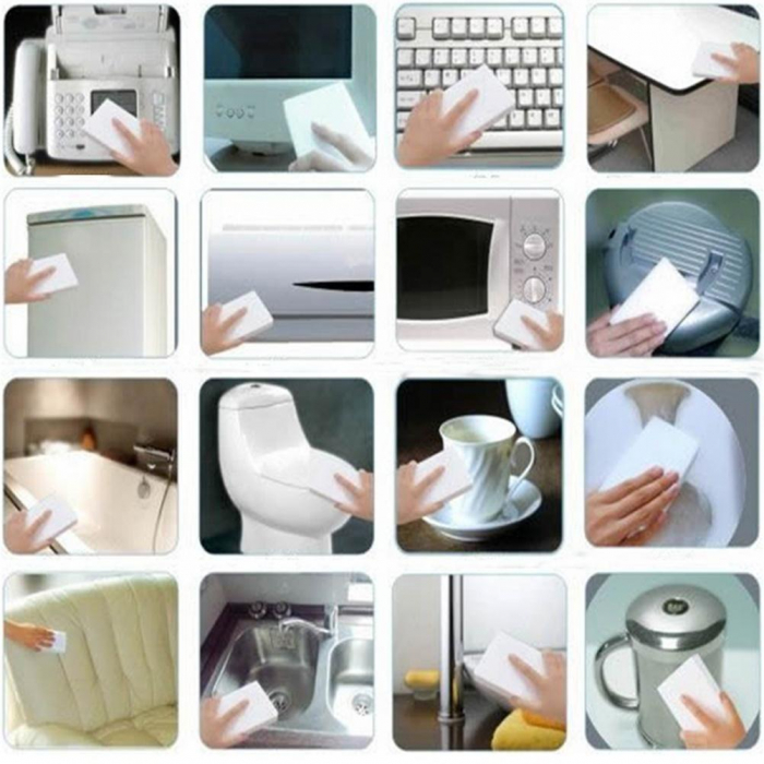 Set 10 bureti melamina profesionali, Nirvana Impex, alb [2]