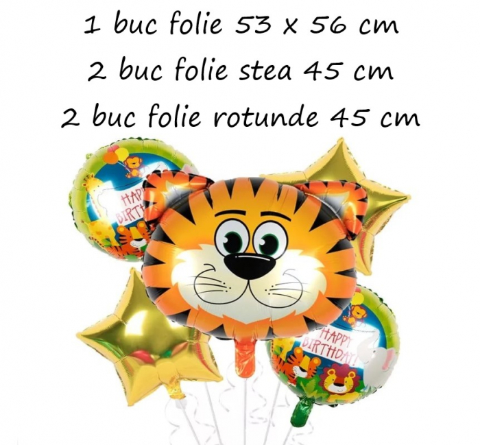 Set 5 baloane folie Tigru [2]