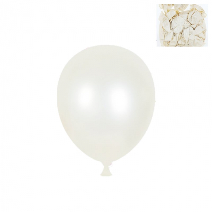 Set 50 baloane latex, alb sidefat, 25 cm [2]