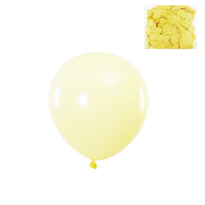 Set 50 baloane latex galben macaron 25 cm [2]