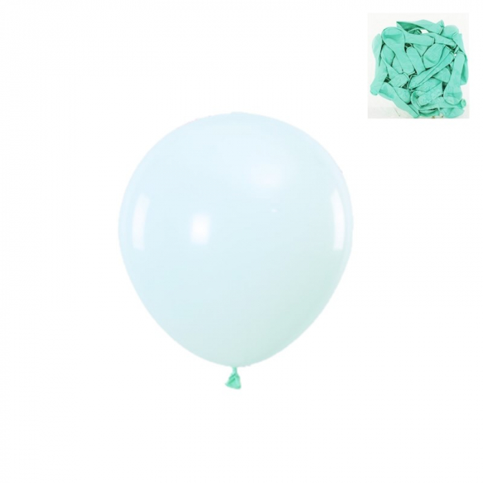Set 50 de baloane latexc, turcoaz macaron, 12 cm [2]