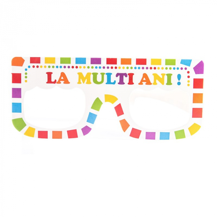 Set 6 ochelari petreceri, La multi ani, multicolor [1]