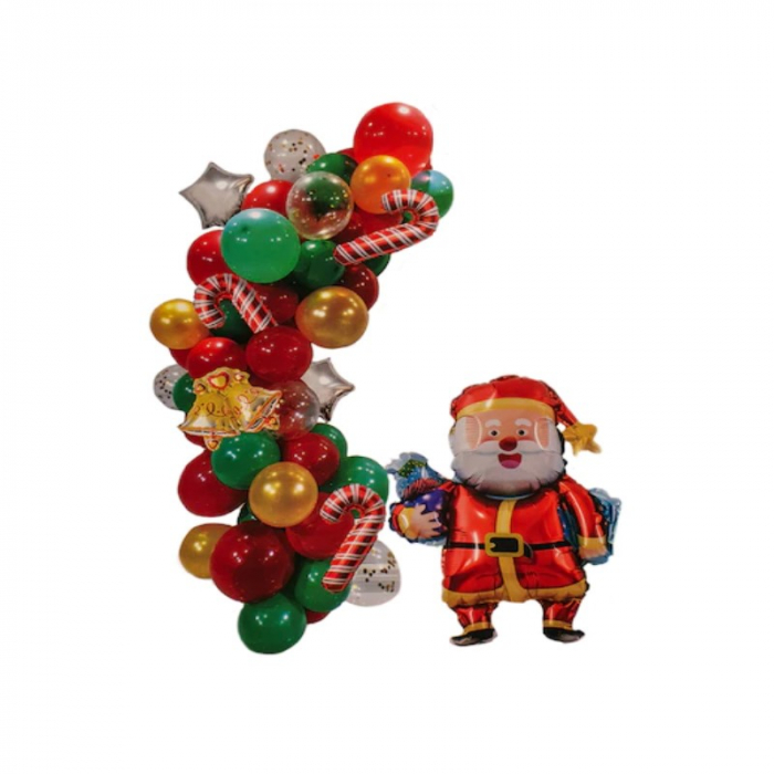 Set aranjament baloane arcada Craciun, multicolor, 53 bucati plus accesorii [1]