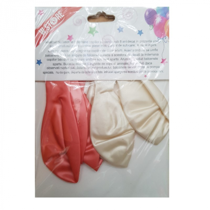 Set baloane latex sidefate rosu ivoire, set 6 bucati [2]