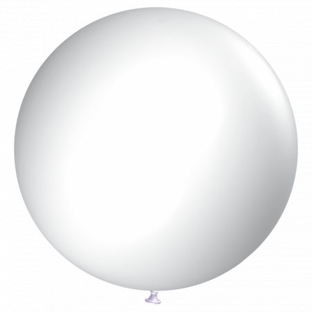 Baloane jumbo - Balon latex jumbo, 30 inch, alb pastel