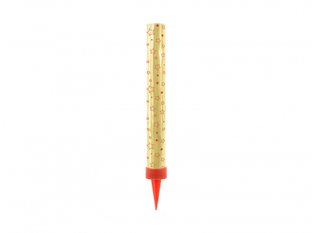 Accesorii pentru petrecere - Artificii tort, 4 buc, auriu, 12 cm