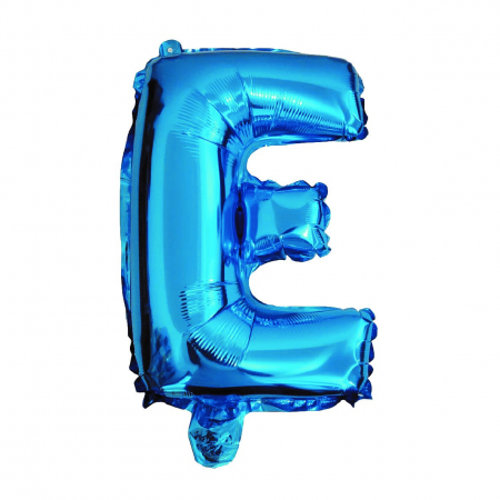 Baloane litere - Balon din folie metalizata Albastru, Mirific Party, Litera E, 40 cm