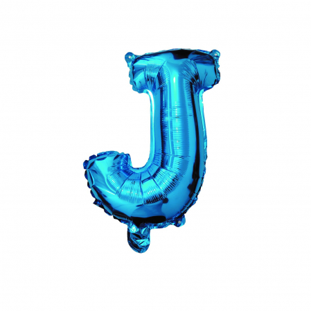 Baloane litere - Balon din folie metalizata Albastru, Mirific Party, Litera J, 40 cm