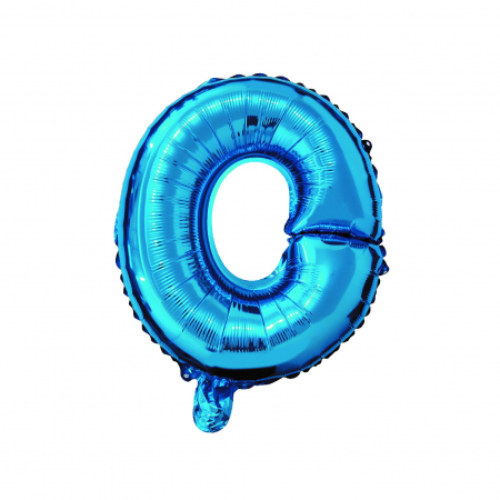 Baloane litere - Balon din folie metalizata Albastru, Mirific Party, Litera O, 40 cm