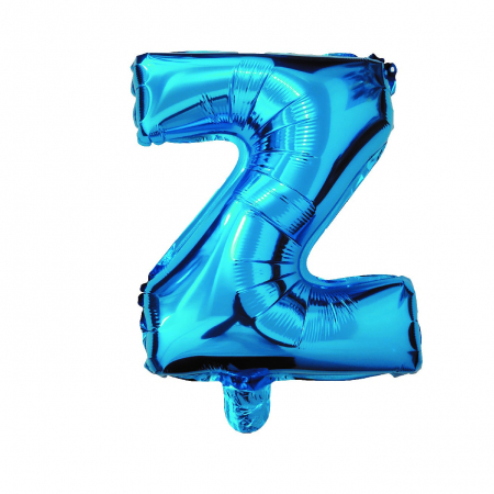 Baloane litere - Balon din folie metalizata Albastru, Mirific Party, Litera Z, 40 cm