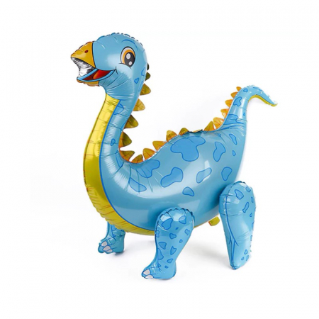 Baloane folie personaje - Balon folie 4D, dinozaur, albastru, 1 bucata, 57,5 cm x 92 cm