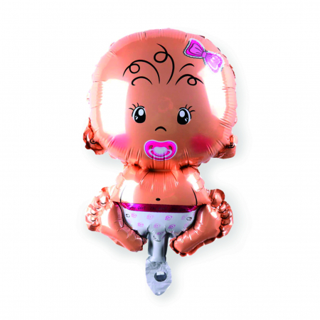 Baloane folie forme - Balon folie bebelus roz, 79x49.5 cm