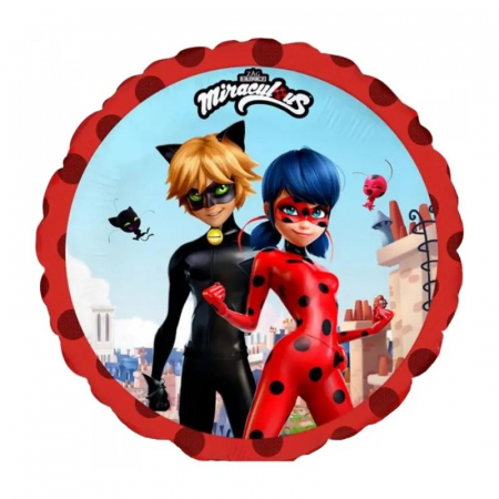 Baloane folie 45 cm - Balon Folie Buburuza si Motan Noir 45cm