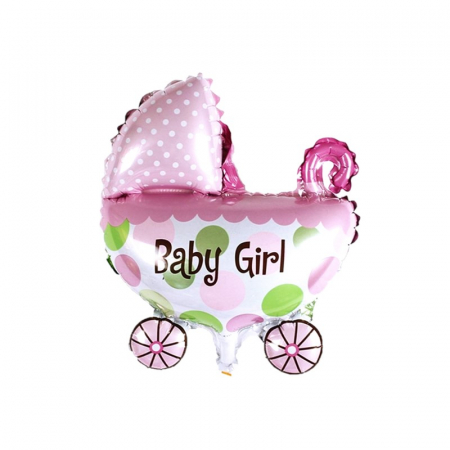 Baloane - Balon folie carucior roz 80 cm