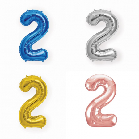 Balon folie cifra 2, 35 cm