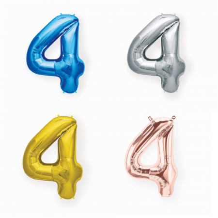 Balon folie cifra 4, 101 cm