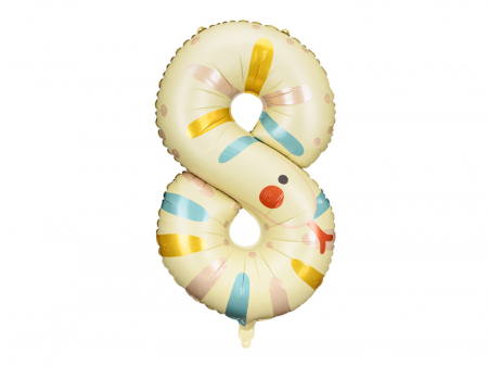 Safari Party - Balon folie cifra 8 Sarpe, 55x88 cm, mix