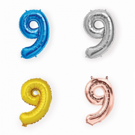 Produse - Balon folie cifra 9, 101 cm