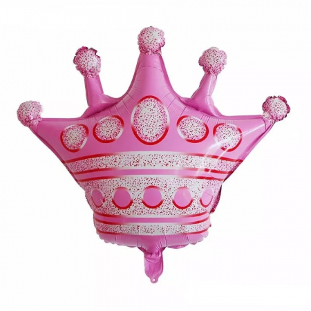 Baloane folie forme - Balon folie coroana roz 76x72 cm