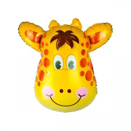 Balon folie figurina cap animal Girafa 37 cm