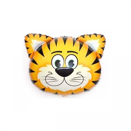 Balon folie figurina cap animal Tigru 32 cm