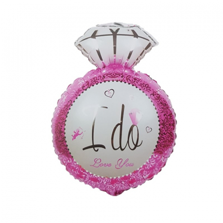Balon folie inel roz 47x73 cm