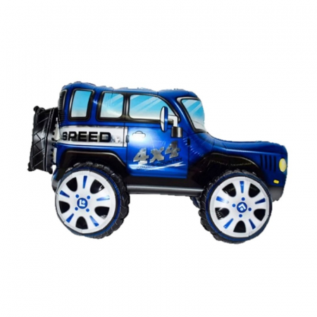 Baloane folie personaje - Balon folie, masina de teren, 35x65 cm, albastra