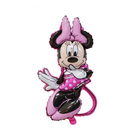 Baloane folie personaje - Balon folie Minnie roz 84x45 cm
