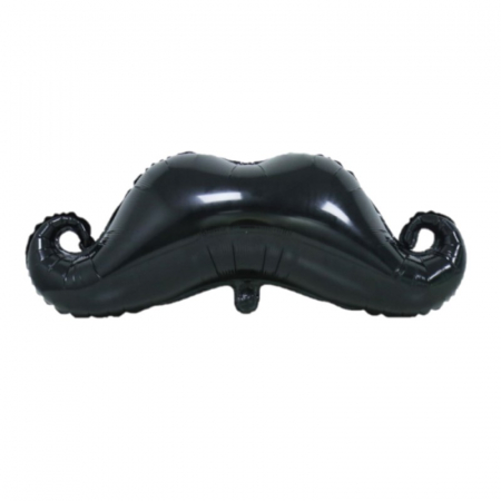 Baloane folie forme - Balon folie mustata neagra, 108x50 cm